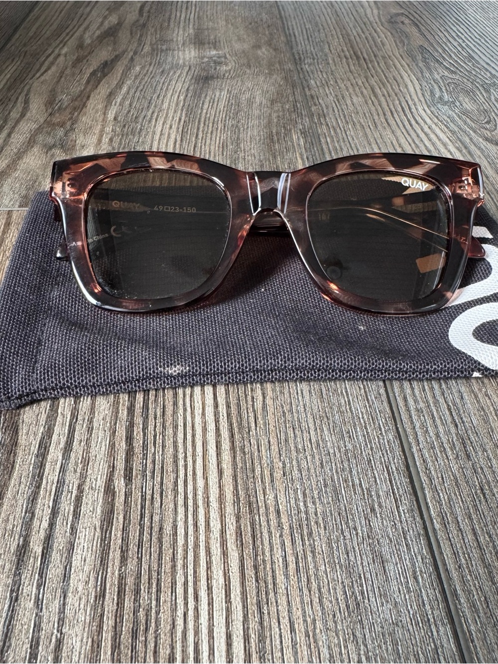 Quay Tortoise Shell Square Sunglasses - Brown POL 142 After Hours